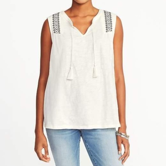 Old Navy Tops - Old Navy Women Relaxed Sleeveless Tassel-Tie Top